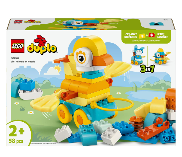 LEGO DUPLO 10448 3w1 zwierzątka na kółkach - 1331605 - zdjęcie
